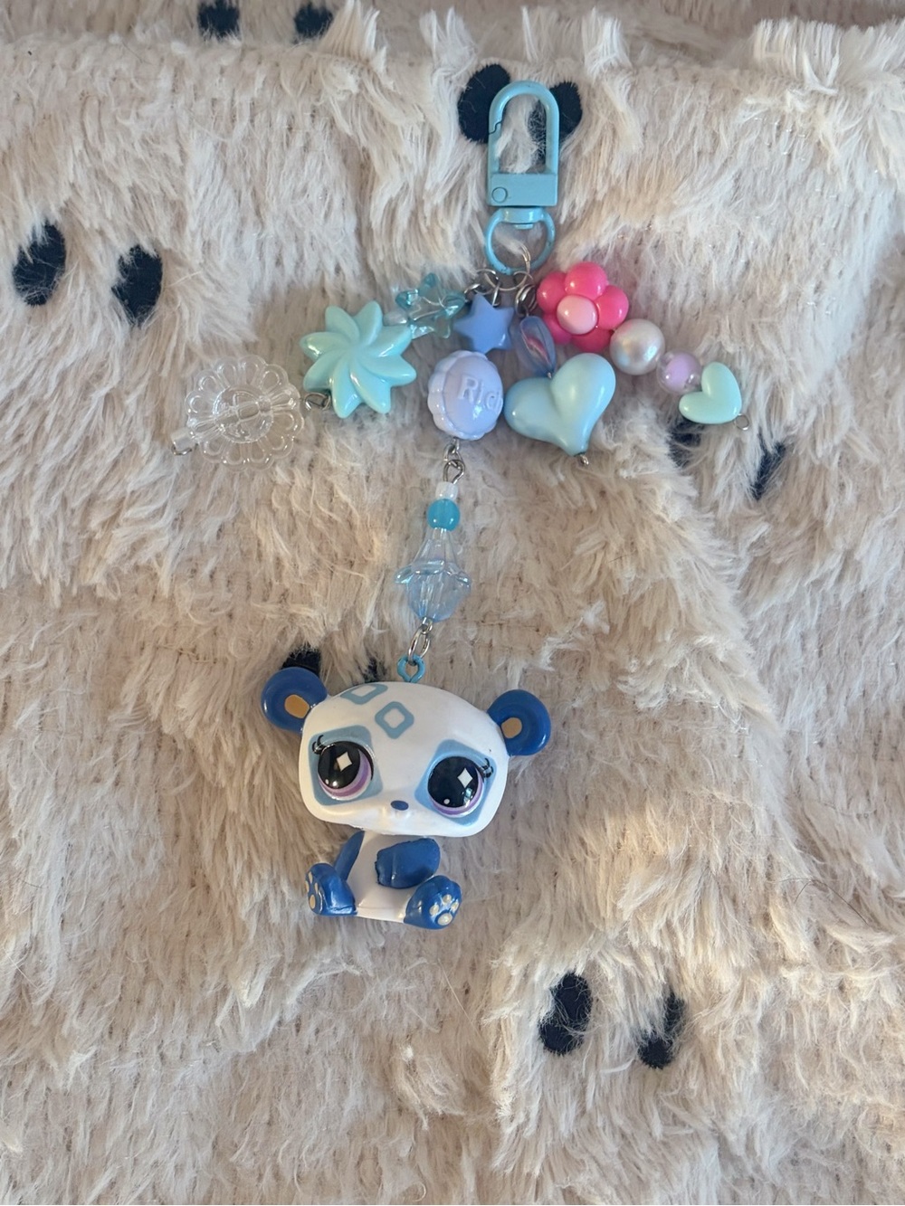 Handmade kawaii Littlest pet shop panda trinket Keychain